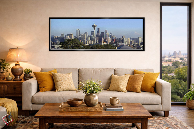 تابلو دکوراتیو King County, Washington State, USA 2010,چشم انداز آسمان… اثر پانورامیک ایمجز - D6B