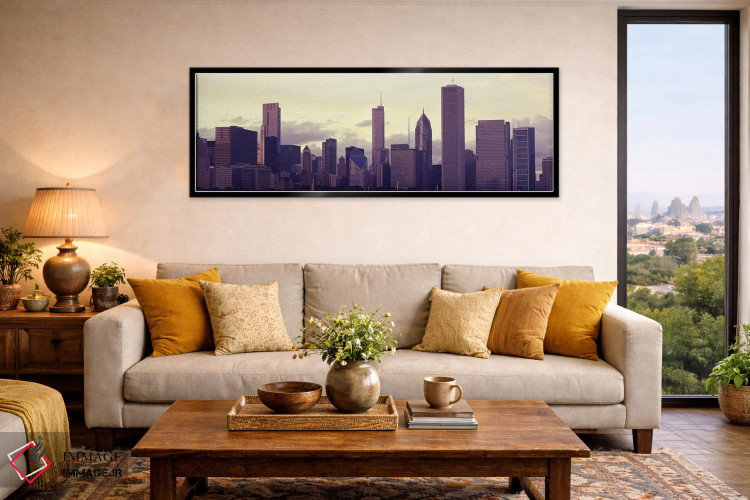 تابلو دکوراتیو Chicago, Illinois, USA,ساختمان های شهر در غروب، شیکاگو… اثر پانورامیک ایمجز - D6B