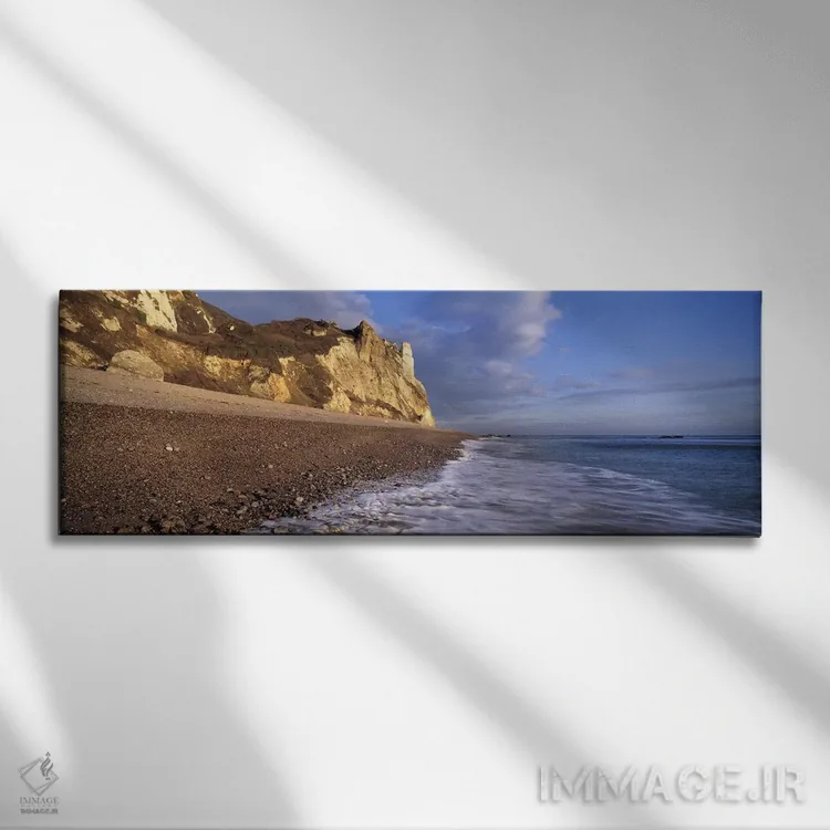 تابلو دکوراتیو Hooken Beach, Branscombe, Devon, England,موج سواری در س… اثر پانورامیک ایمجز - نمای روبهرو روی دیوار