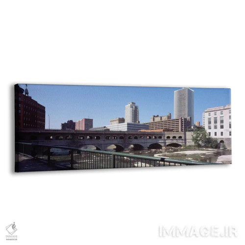تابلو دکوراتیو Monroe County, New York State, USA,پل بر فراز رودخانه گ… اثر پانورامیک ایمجز - نمای پرسپکتیو محصول