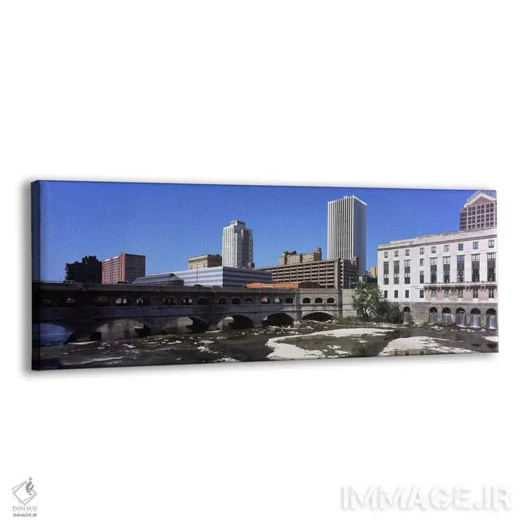 تابلو دکوراتیو Monroe County, New York State, USA,پل بر فراز رودخانه گ… اثر پانورامیک ایمجز - نمای پرسپکتیو محصول