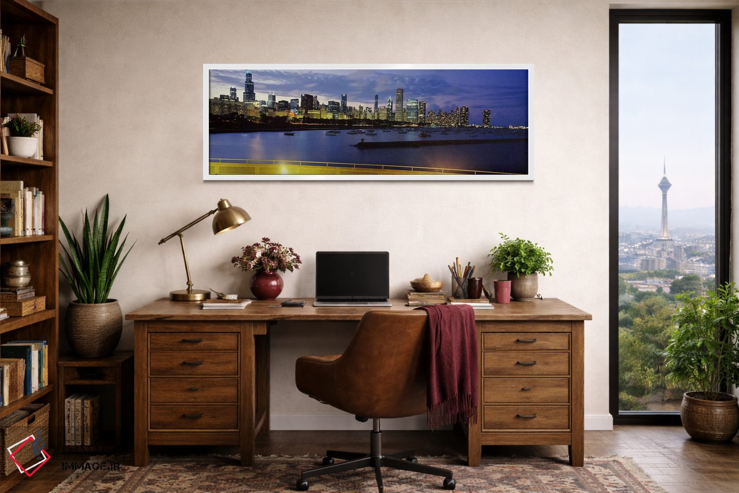 تابلو دکوراتیو Lake Michigan, Chicago, Illinois, USA #2,ساختمان های کن… اثر پانورامیک ایمجز - D1W