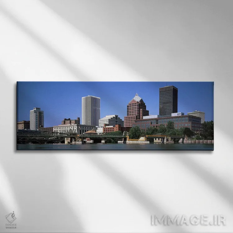 تابلو دکوراتیو Genesee River, Rochester, Monroe County, New York State… اثر پانورامیک ایمجز - نمای روبهرو روی دیوار
