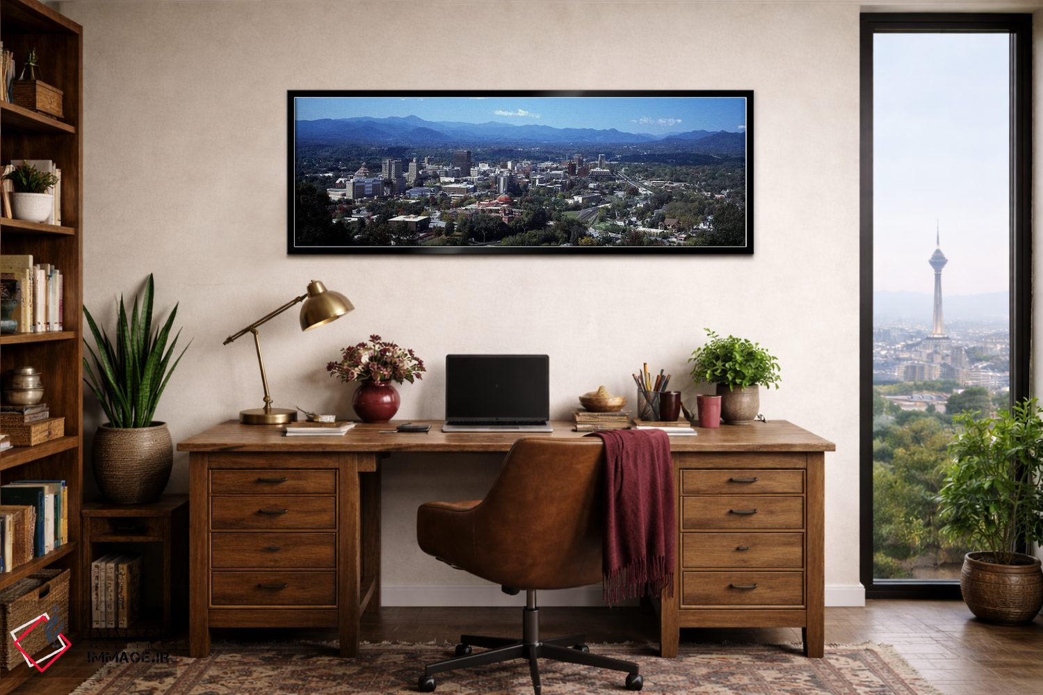 تابلو دکوراتیو Asheville, Buncombe County, North Carolina, USA,نمای هو… اثر پانورامیک ایمجز - D2B