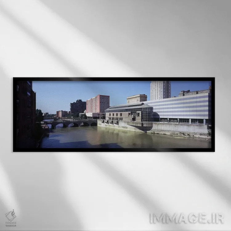 تابلو دکوراتیو Genesee River, Rochester, Monroe County, New York State… اثر پانورامیک ایمجز - نمای قابدار مشکی