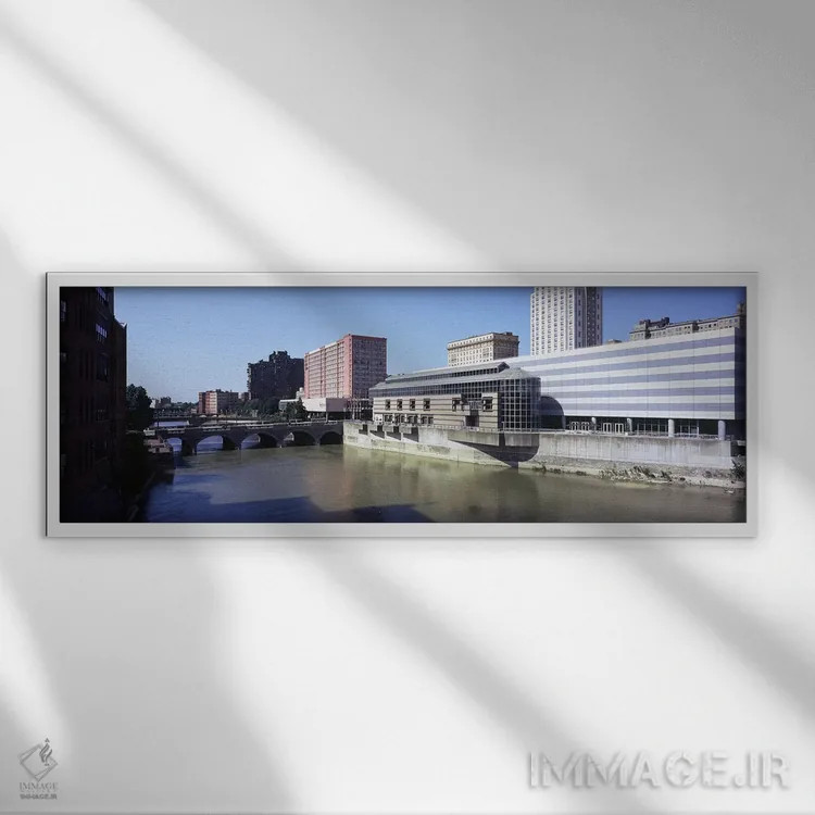 تابلو دکوراتیو Genesee River, Rochester, Monroe County, New York State… اثر پانورامیک ایمجز - نمای قابدار سفید