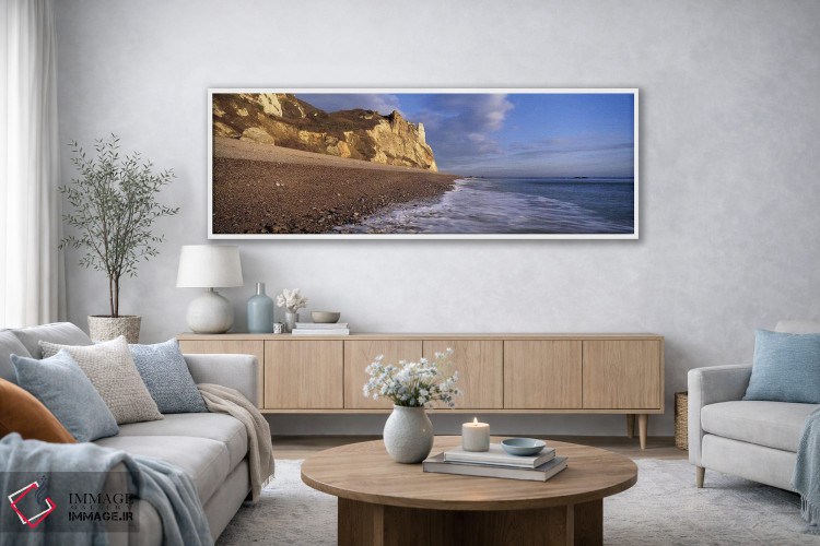 تابلو دکوراتیو Hooken Beach, Branscombe, Devon, England,موج سواری در س… اثر پانورامیک ایمجز - D3W