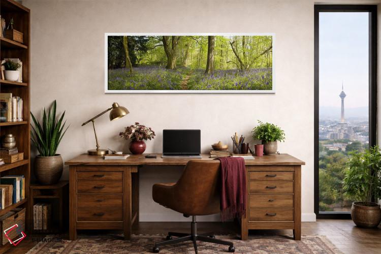 تابلو دکوراتیو Thursford Wood, Norfolk, England,درختان در جنگل، جنگل ت… اثر پانورامیک ایمجز - D1W