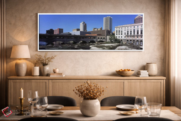 تابلو دکوراتیو Monroe County, New York State, USA,پل بر فراز رودخانه گ… اثر پانورامیک ایمجز - D2W