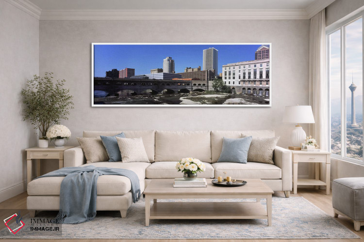 تابلو دکوراتیو Monroe County, New York State, USA,پل بر فراز رودخانه گ… اثر پانورامیک ایمجز - D4W