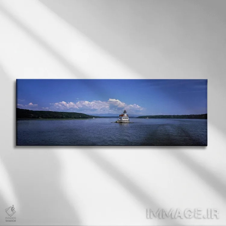 تابلو دکوراتیو Esopus Meadows Lighthouse, Hudson River, New York State… اثر پانورامیک ایمجز - نمای روبهرو روی دیوار