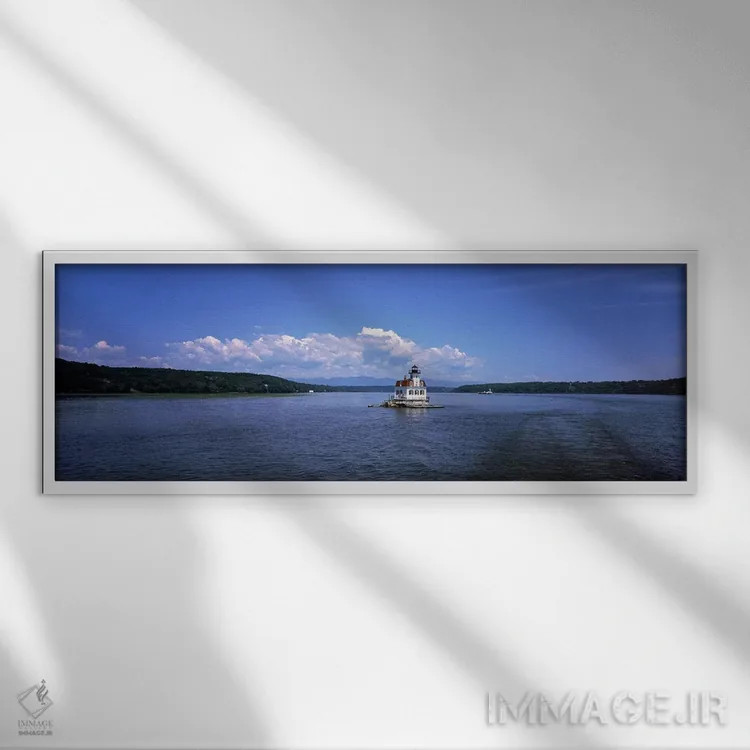 تابلو دکوراتیو Esopus Meadows Lighthouse, Hudson River, New York State… اثر پانورامیک ایمجز - نمای قابدار سفید