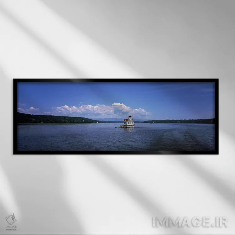 تابلو دکوراتیو Esopus Meadows Lighthouse, Hudson River, New York State… اثر پانورامیک ایمجز - نمای قابدار مشکی
