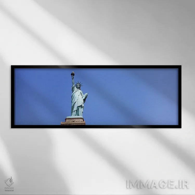 تابلو دکوراتیو Statue Of Liberty, Liberty Island, New York City, New Y… اثر پانورامیک ایمجز - نمای قابدار مشکی