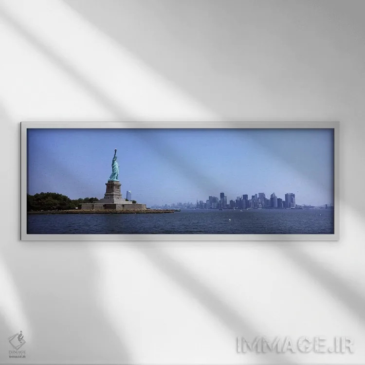 تابلو دکوراتیو Liberty Island, New York City, New York State, USA 2011… اثر پانورامیک ایمجز - نمای قابدار سفید