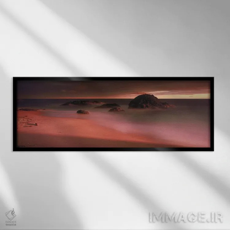 تابلو دکوراتیو Laguna Beach, California, USA,تشکیل های صخره ای در ساحل… اثر پانورامیک ایمجز - نمای قابدار مشکی