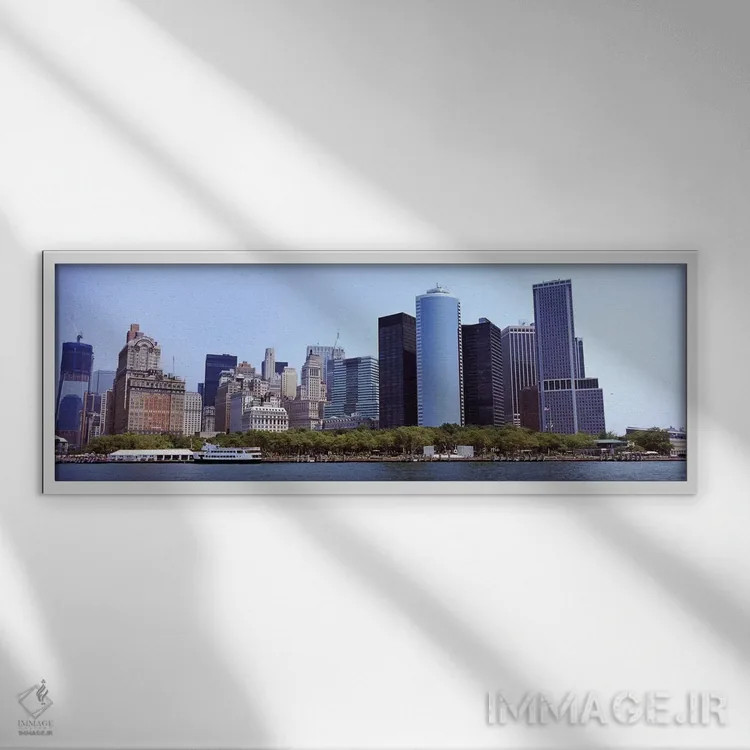 تابلو دکوراتیو Lower Manhattan, Manhattan, New York City, New York Sta… اثر پانورامیک ایمجز - نمای قابدار سفید