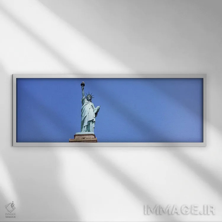 تابلو دکوراتیو Statue Of Liberty, Liberty Island, New York City, New Y… اثر پانورامیک ایمجز - نمای قابدار سفید