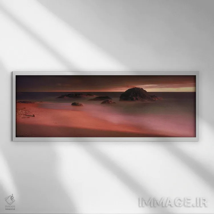 تابلو دکوراتیو Laguna Beach, California, USA,تشکیل های صخره ای در ساحل… اثر پانورامیک ایمجز - نمای قابدار سفید