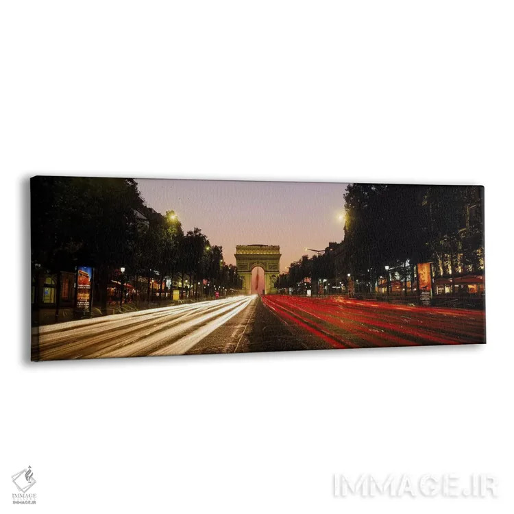 تابلو دکوراتیو Paris, France,نمای حرکت تاری از ترافیک شبانه در شانزلیز… اثر پانورامیک ایمجز - نمای پرسپکتیو محصول