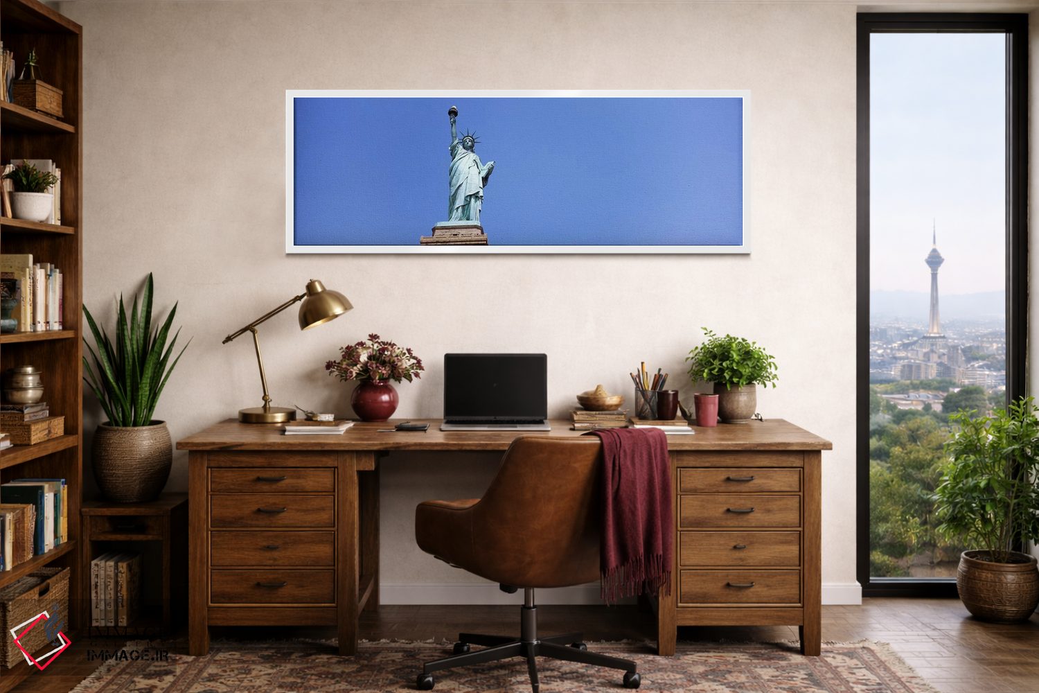 تابلو دکوراتیو Statue Of Liberty, Liberty Island, New York City, New Y… اثر پانورامیک ایمجز - D1W