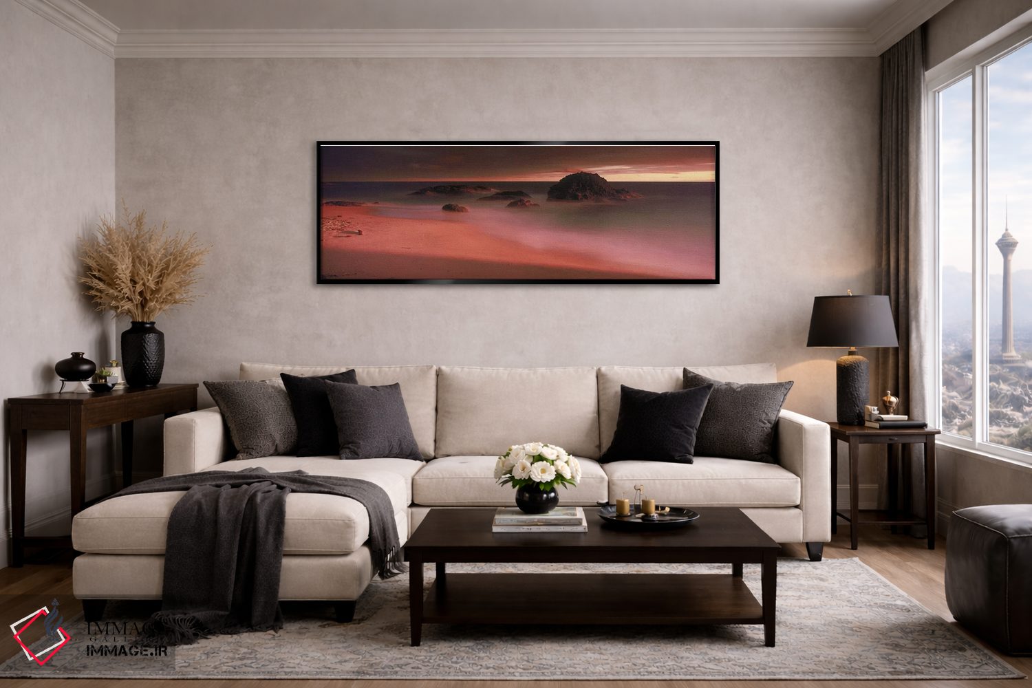 تابلو دکوراتیو Laguna Beach, California, USA,تشکیل های صخره ای در ساحل… اثر پانورامیک ایمجز - D5B