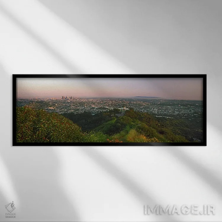 تابلو دکوراتیو City of Los Angeles, Los Angeles County, California, US… اثر پانورامیک ایمجز - نمای قابدار مشکی