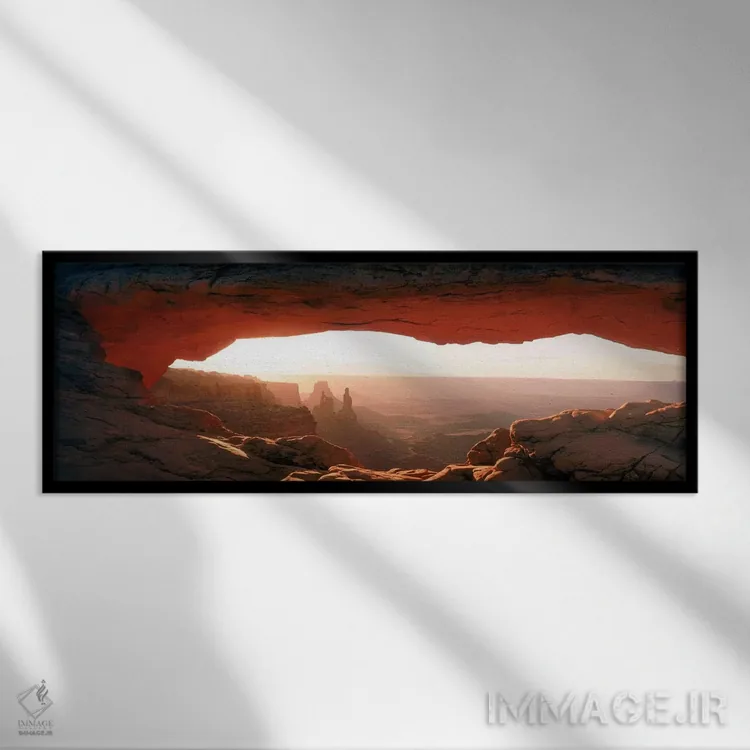 تابلو دکوراتیو Canyonlands National Park, Utah, USA,طلوع آفتاب از میان… اثر پانورامیک ایمجز - نمای قابدار مشکی