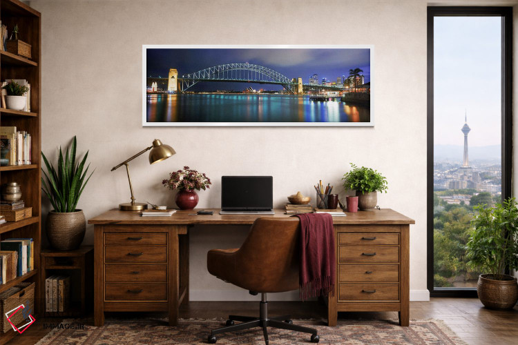 تابلو دکوراتیو Sydney Harbor, Sydney, New South Wales, Australia,پل بن… اثر پانورامیک ایمجز - D1W