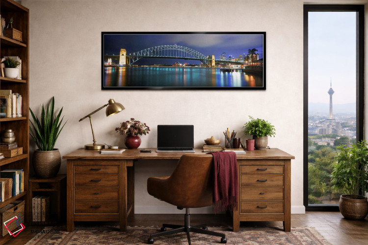تابلو دکوراتیو Sydney Harbor, Sydney, New South Wales, Australia,پل بن… اثر پانورامیک ایمجز - D2B