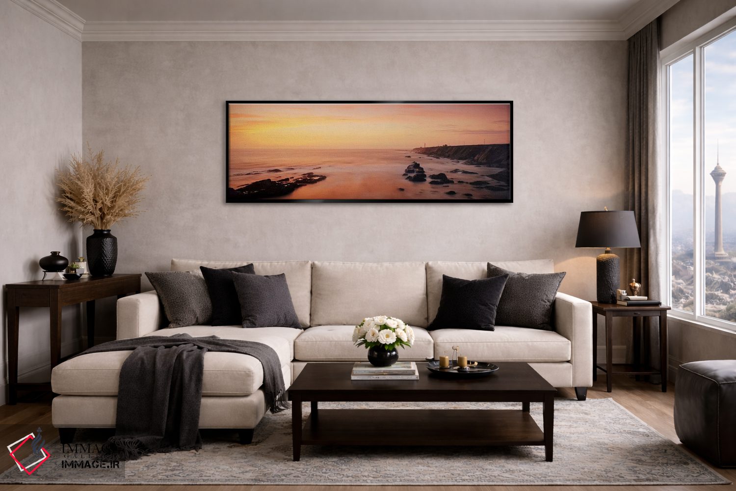 تابلو دکوراتیو Mendocino County, California, USA,فانوس دریایی در ساحل… اثر پانورامیک ایمجز - D4B