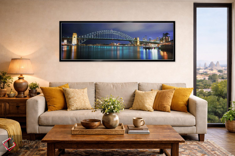 تابلو دکوراتیو Sydney Harbor, Sydney, New South Wales, Australia,پل بن… اثر پانورامیک ایمجز - D6B
