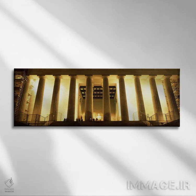 تابلو دکوراتیو Washington DC, USA,ستون هایی که دور یک یادبود قرار گرفت… اثر پانورامیک ایمجز - نمای روبهرو روی دیوار
