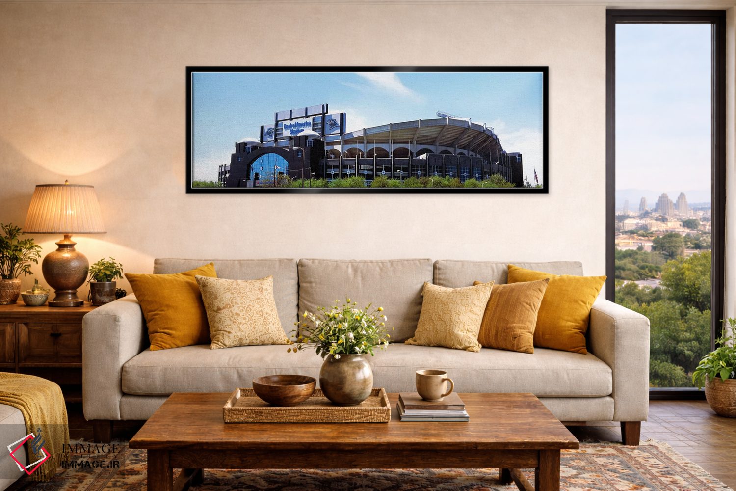 تابلو دکوراتیو Bank of America Stadium, Charlotte, Mecklenburg County… اثر پانورامیک ایمجز - D6B