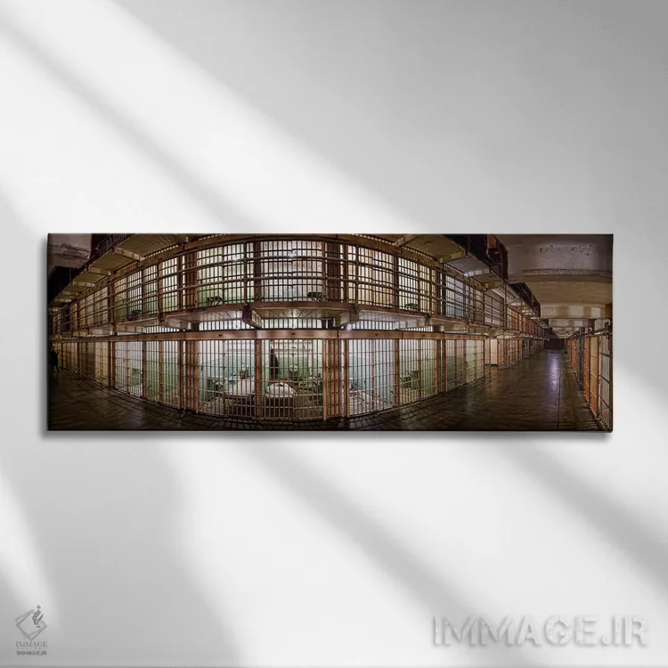 تابلو دکوراتیو Alcatraz Island, San Francisco, California, USA,نمای ۱۸… اثر پانورامیک ایمجز - نمای روبهرو روی دیوار