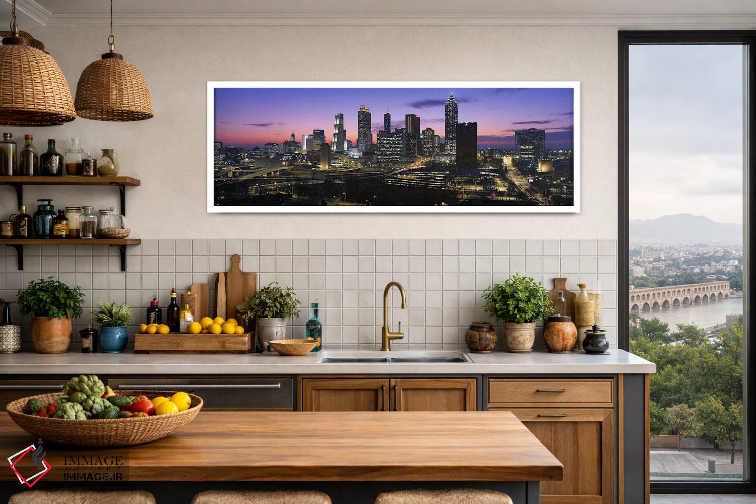 تابلو دکوراتیو Atlanta, Georgia, USA #5,آسمان خراش ها در شهر آتلانتا… اثر پانورامیک ایمجز - D4W