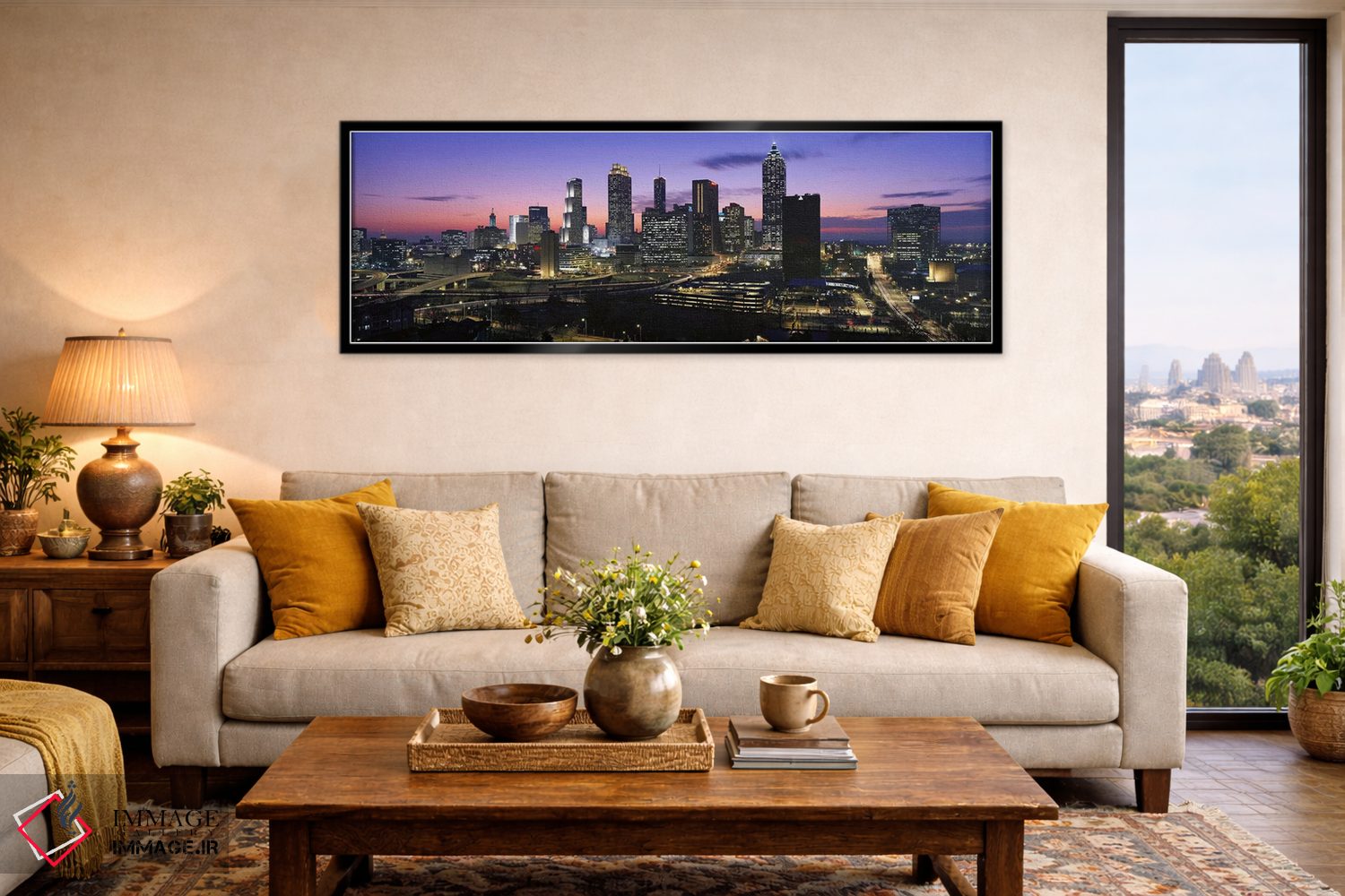 تابلو دکوراتیو Atlanta, Georgia, USA #5,آسمان خراش ها در شهر آتلانتا… اثر پانورامیک ایمجز - D6B