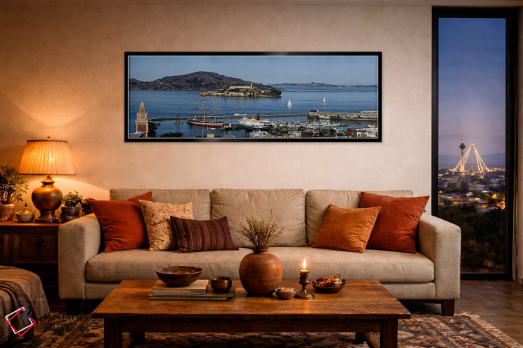 تابلو دکوراتیو Alcatraz Island, Aquatic Park Historic District, Fisher… اثر پانورامیک ایمجز - D5B