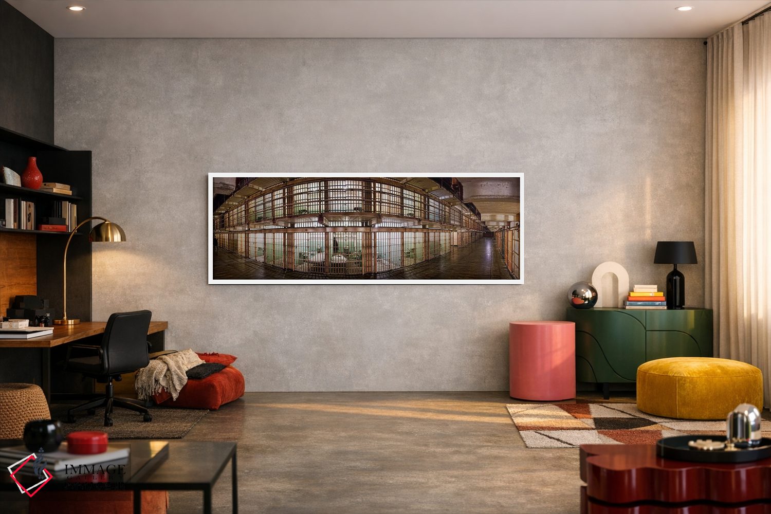 تابلو دکوراتیو Alcatraz Island, San Francisco, California, USA,نمای ۱۸… اثر پانورامیک ایمجز - D4W