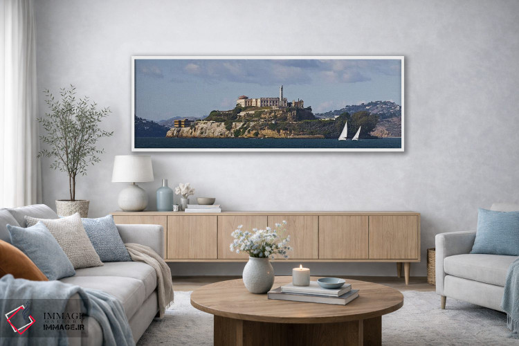 تابلو دکوراتیو Alcatraz Island, San Francisco Bay, San Francisco, Cali… اثر پانورامیک ایمجز - D3W