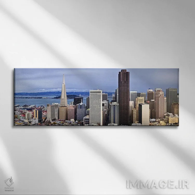 تابلو دکوراتیو San Francisco, California, USA 2011,آسمان خراش ها در شه… اثر پانورامیک ایمجز - نمای روبهرو روی دیوار