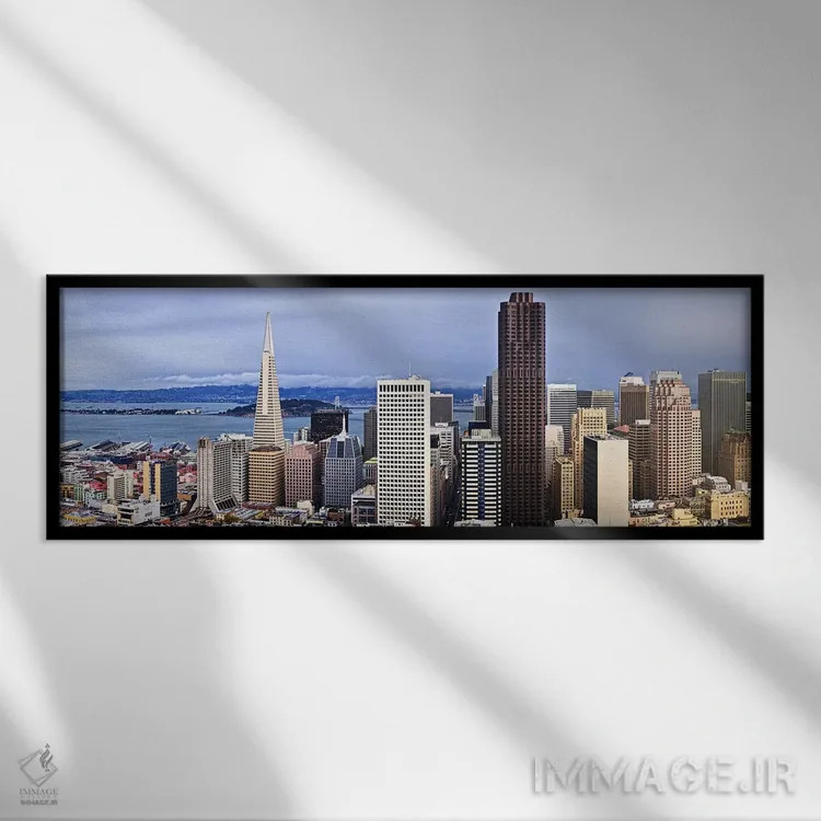 تابلو دکوراتیو San Francisco, California, USA 2011,آسمان خراش ها در شه… اثر پانورامیک ایمجز - نمای قابدار مشکی
