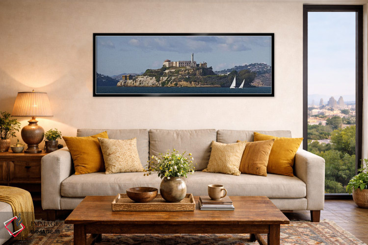 تابلو دکوراتیو Alcatraz Island, San Francisco Bay, San Francisco, Cali… اثر پانورامیک ایمجز - D6B