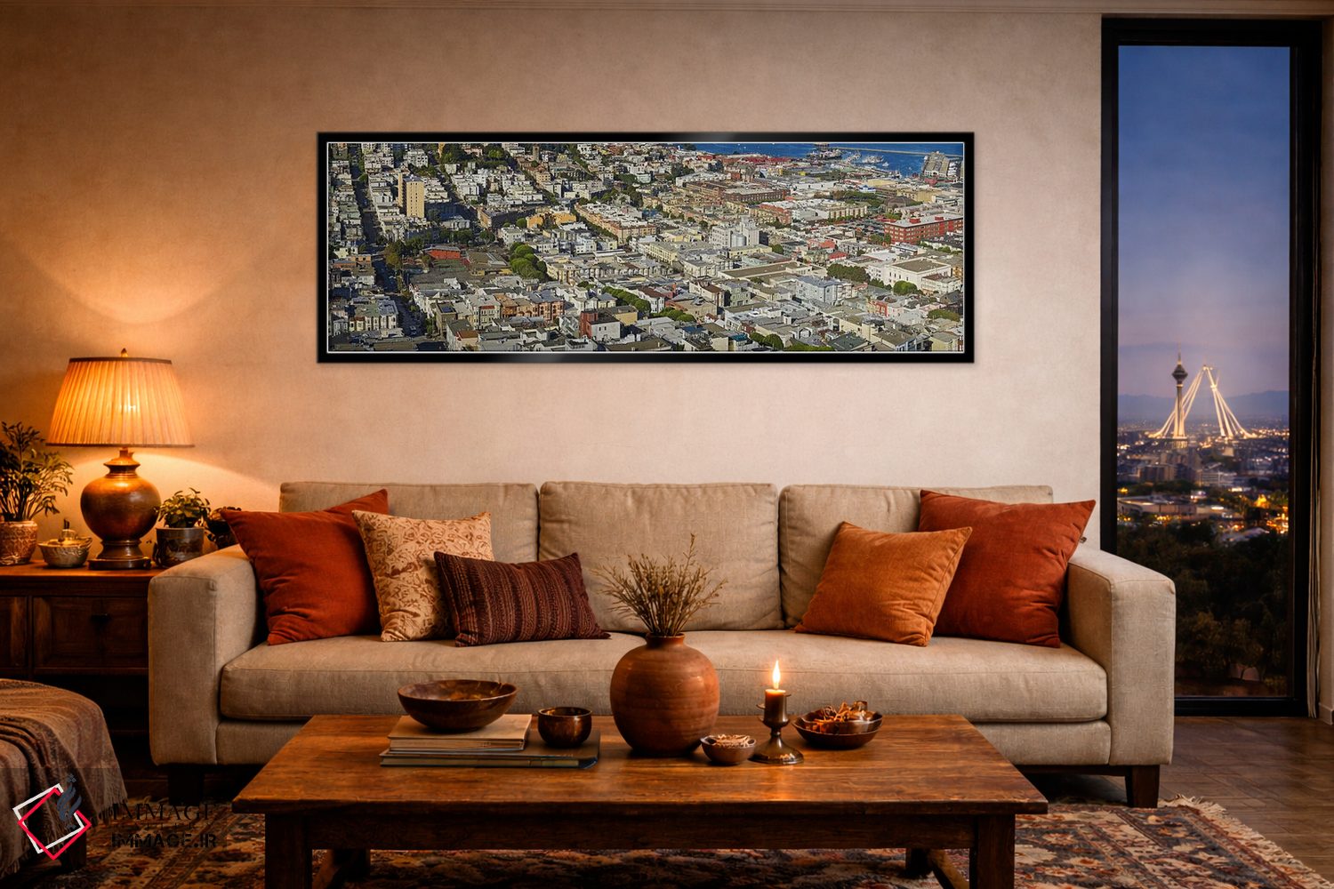 تابلو دکوراتیو Columbus Avenue and Fisherman's Wharf, San Francisco, C… اثر پانورامیک ایمجز - D5B