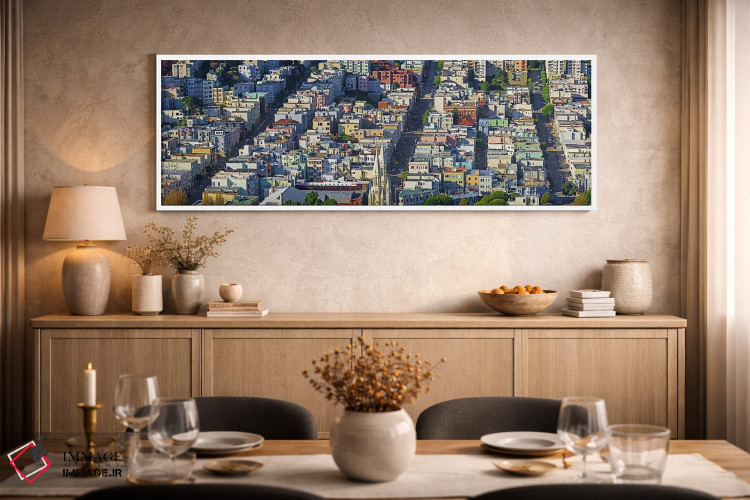 تابلو دکوراتیو San Francisco, California, USA,ساختمان ها در شهر از نما… اثر پانورامیک ایمجز - D2W