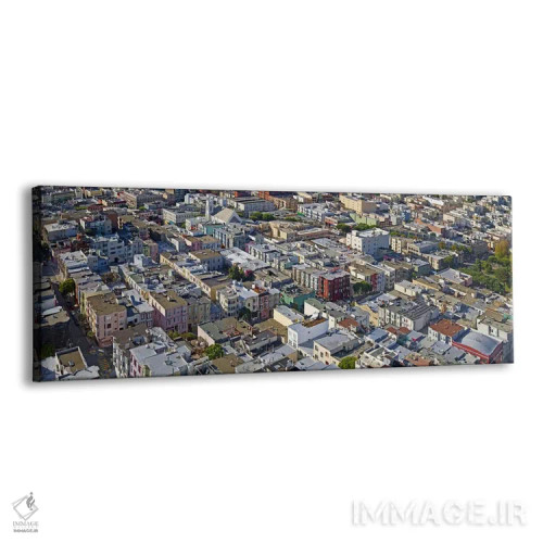تابلو دکوراتیو San Francisco, California, USA,نمای هوایی خانه های رنگا… اثر پانورامیک ایمجز - نمای پرسپکتیو محصول