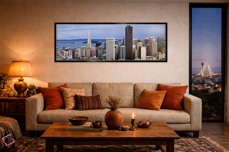 تابلو دکوراتیو San Francisco, California, USA 2011,آسمان خراش ها در شه… اثر پانورامیک ایمجز - D5B