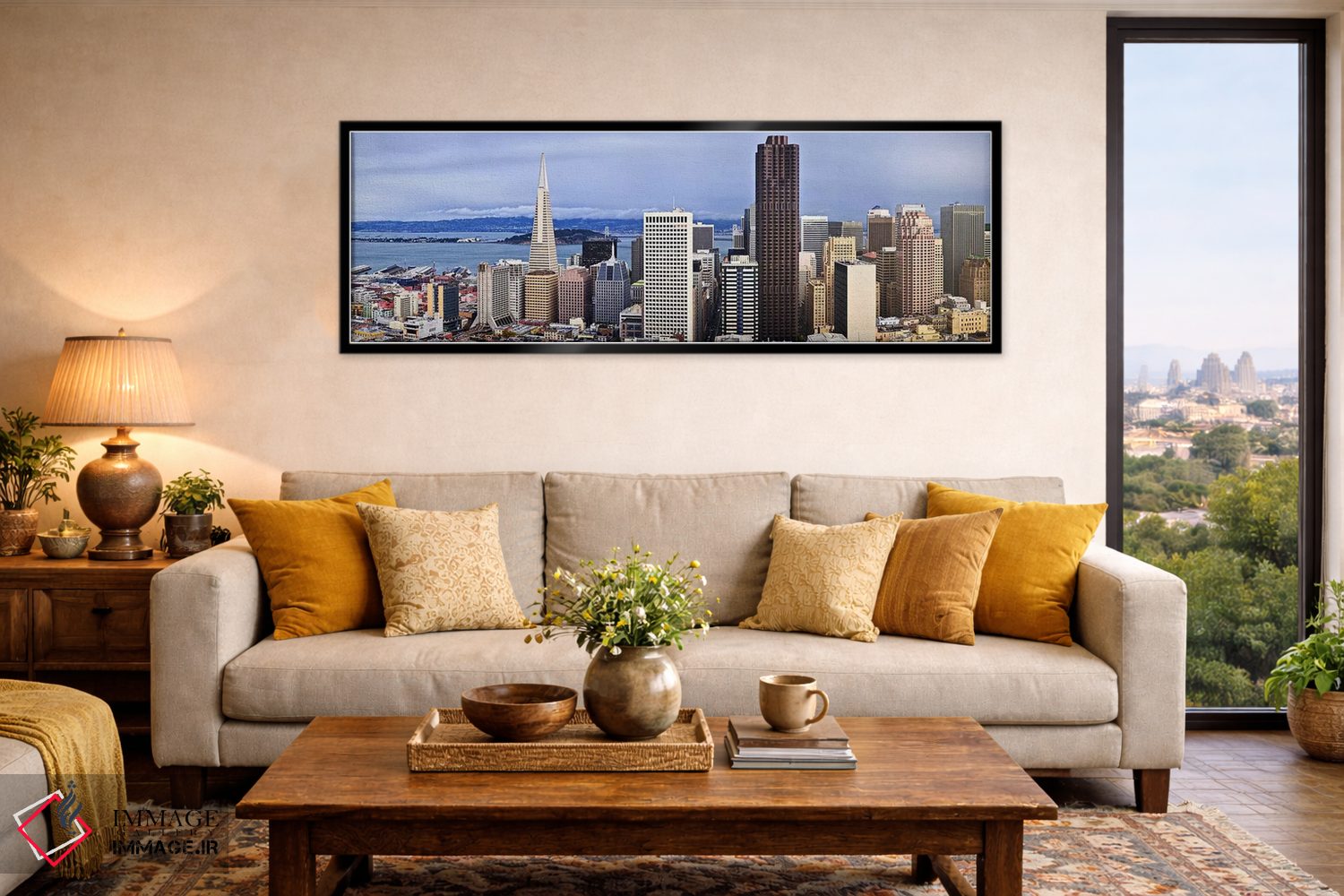 تابلو دکوراتیو San Francisco, California, USA 2011,آسمان خراش ها در شه… اثر پانورامیک ایمجز - D6B