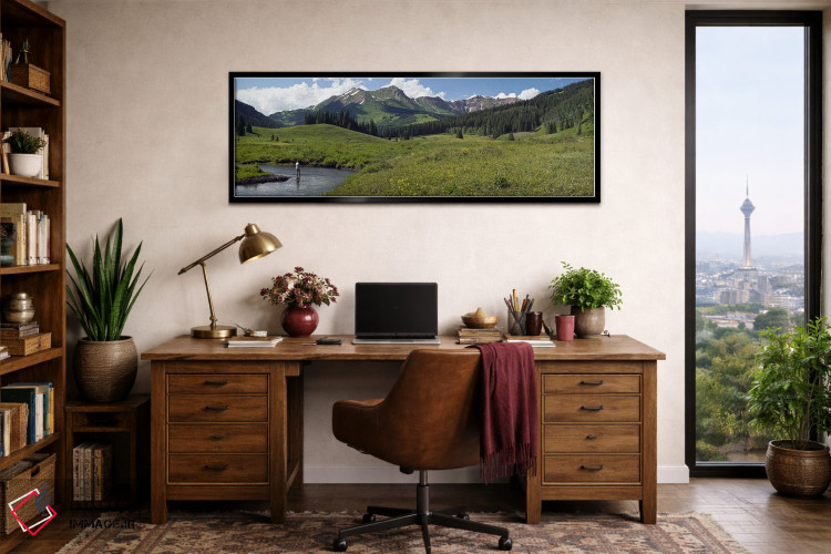 تابلو دکوراتیو Slate River, Gunnison County, Colorado, USA,ماهیگیر تنه… اثر پانورامیک ایمجز - D2B