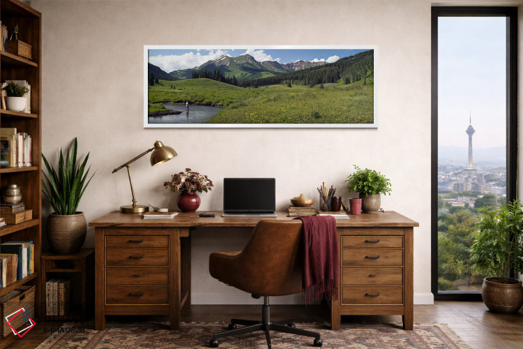 تابلو دکوراتیو Slate River, Gunnison County, Colorado, USA,ماهیگیر تنه… اثر پانورامیک ایمجز - D1W